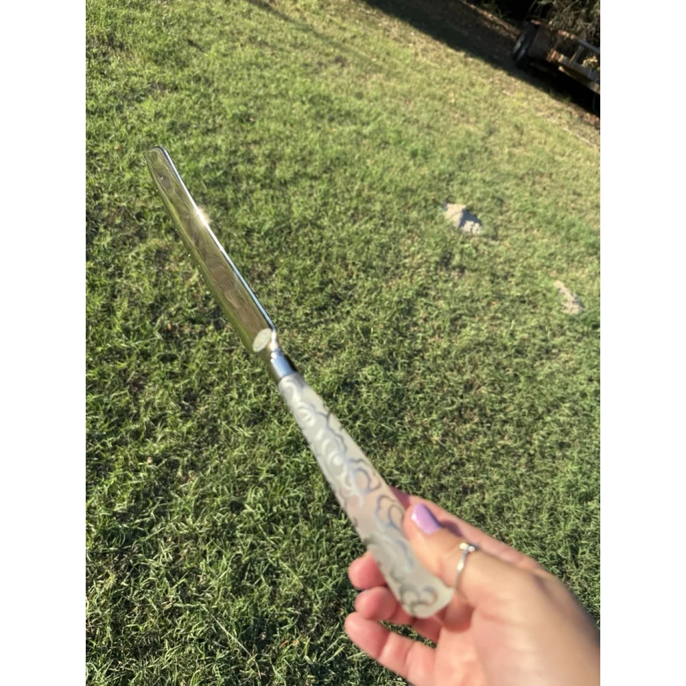 Lenox Heiress Cake Knife - Floral Scroll, Frosted Handle, Wedding, Serving Piece